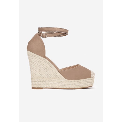 Espadryle damskie Renee eleganckie na platformie z klamrą