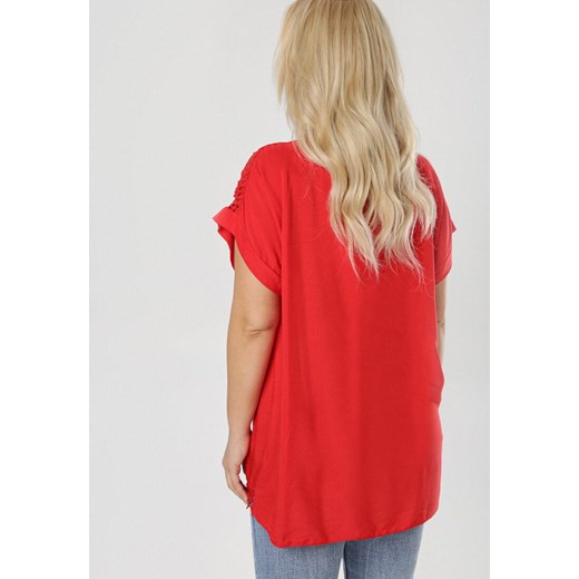 Czerwona Bluzka Eviphite Born2be L/XL Born2be Odzież wyprzedaż
