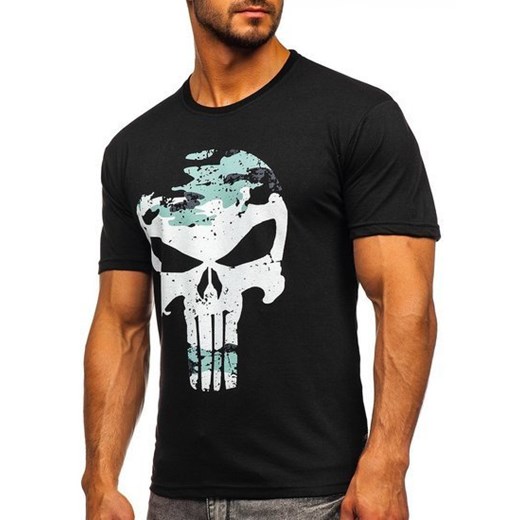 Denley t-shirt męski z krótkim rękawem z nadrukami