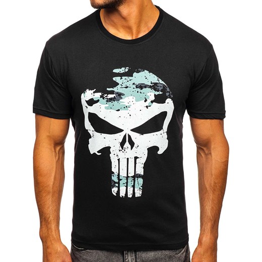 T-shirt męski wielokolorowy Denley z krótkim rękawem