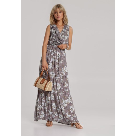 Beżowa sukienka Renee w stylu boho maxi