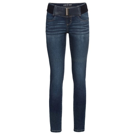 Dżinsy SKINNY z paskiem | bonprix