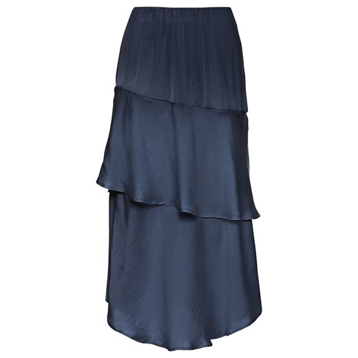 Spódnica Bonprix midi niebieska elegancka gładka