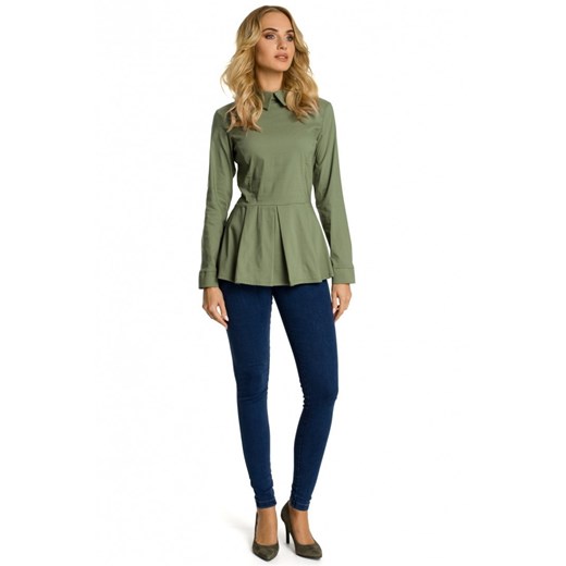 Bluzka Model MOE339 Khaki Moe wyprzedaż monali.pl