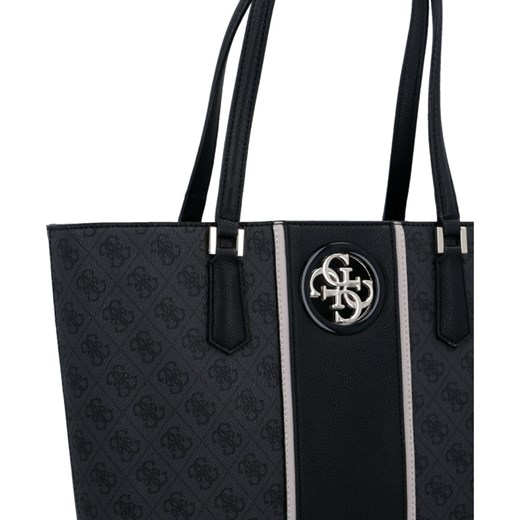 Shopper bag Guess bez dodatków na ramię duża z nadrukiem elegancka