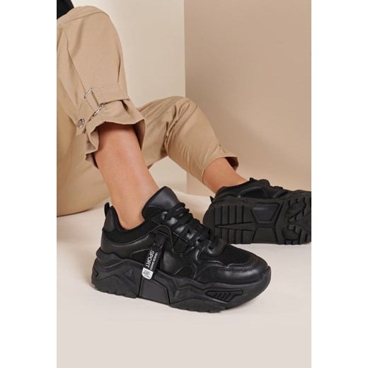 Czarne Sneakersy Touch Of Light Renee 38 renee.pl