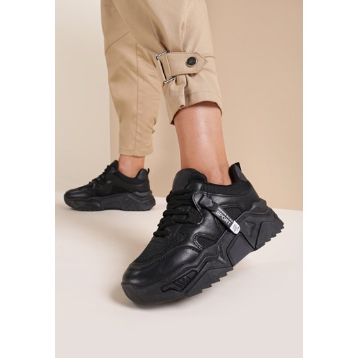 Czarne Sneakersy Touch Of Light Renee 37 renee.pl