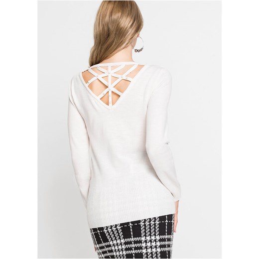 Sweter z perełkami | bonprix Bonprix 32/34 bonprix