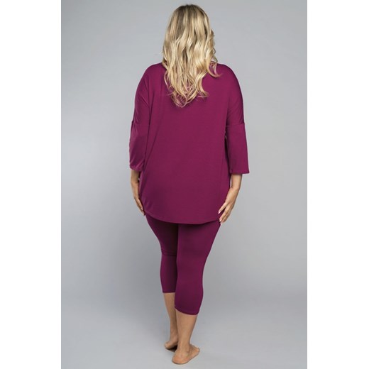 Piżama Damska Model Mandala r.3/4 sp.3/4 Wino Italian Fashion XXL Bomawika