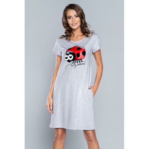 Koszula Nocna Model Miła kr.r. Light Melange Italian Fashion XL Bomawika