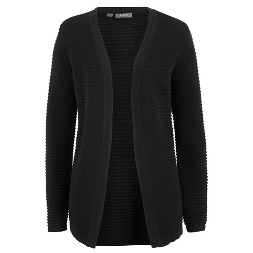 Sweter bez zapięcia w prążek | bonprix Bonprix 48/50 bonprix