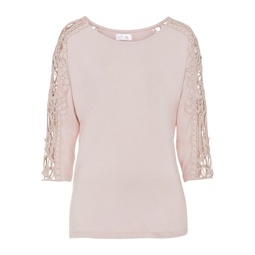 Shirt "nietoperz" z koronką | bonprix Bonprix 52/54 bonprix