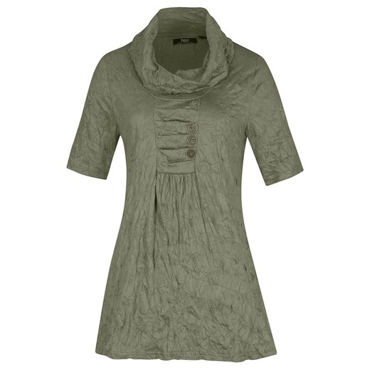 Tunika z kreszowanego materiału, rękawy 1/2 | bonprix Bonprix 48/50 bonprix