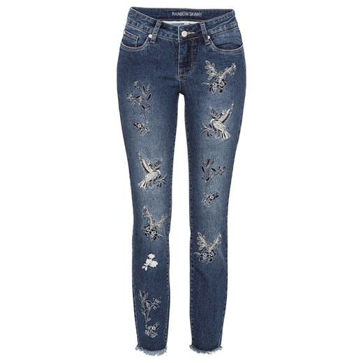 Dżinsy SKINNY z haftem | bonprix Bonprix 38 bonprix