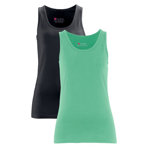 Tank top ze stretchem (2 szt. w opak.) | bonprix Bonprix 40/42 bonprix