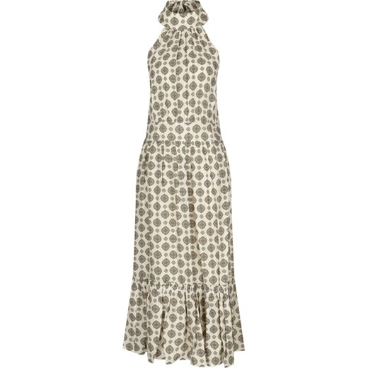 Sukienka Michael Kors maxi z dekoltem halter bez rękawów w abstrakcyjnym wzorze