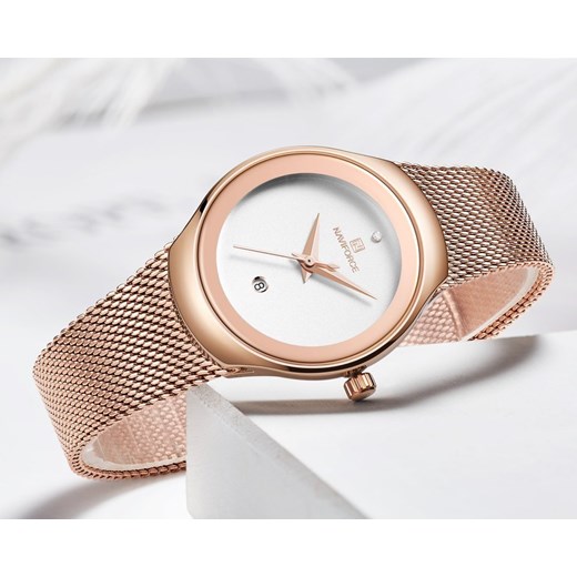 ZEGAREK DAMSKI NAVIFORCE - NF5004 (zn507c) + BOX - Różowe złoto Naviforce TAYMA