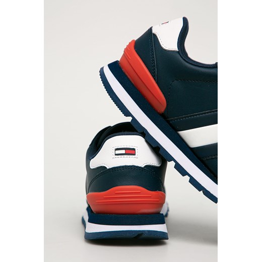 Buty sportowe męskie Tommy Jeans granatowe sznurowane ze skóry