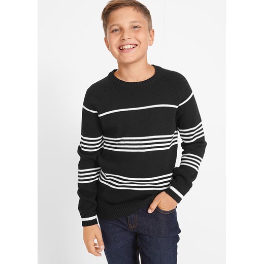 Sweter chłopięcy w paski | bonprix Bonprix 140/146 bonprix