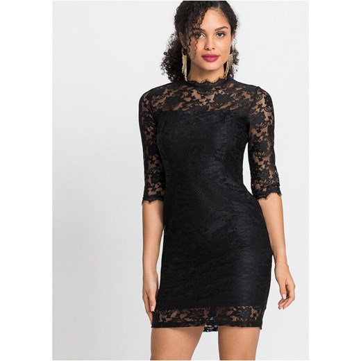 Sukienka shirtowa z koronką | bonprix Bonprix 32/34 bonprix