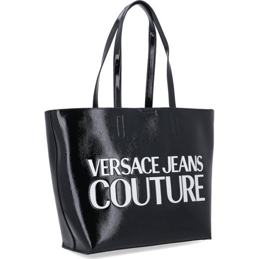 Shopper bag Versace Jeans na ramię lakierowana elegancka
