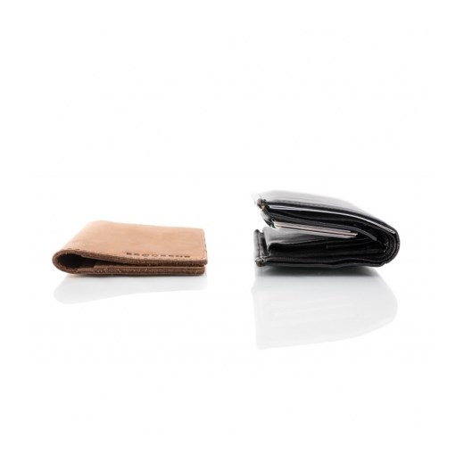 Jasno brązowy portfel slim wallet brodrene sw01 - brødrene Brødrene GENTLE-MAN