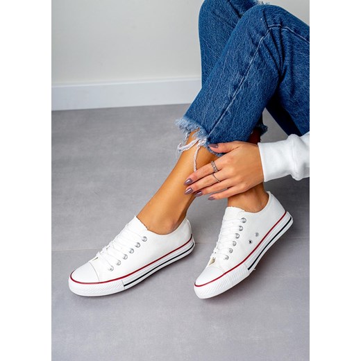 Białe trampki sznurowane Casu XH8501 Casu 38 Casu.pl