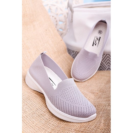 Szare buty sportowe wsuwane slip on Casu 11004-3 Casu 39 Casu.pl