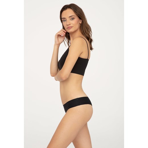 Majtki Brazyliany Cięte Laserowo Brazylian Softi, Black, L Gatta L Gatta
