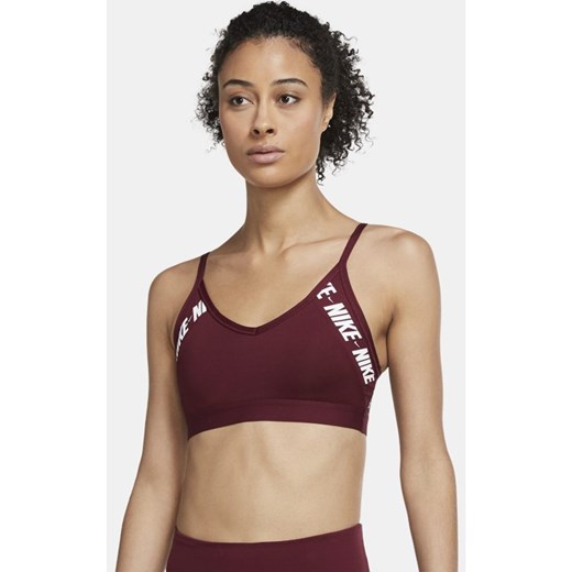 Damski stanik sportowy z logo zapewniający lekkie wsparcie Nike Indy - Czerwony Nike XL Nike poland