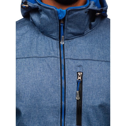 Niebieska kurtka męska przejściowa softshell Denley BK033 3XL Denley wyprzedaż