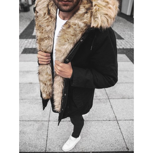 KURTKA MĘSKA PARKA CZARNA OZONEE O/5578Z XL okazja ozonee.pl