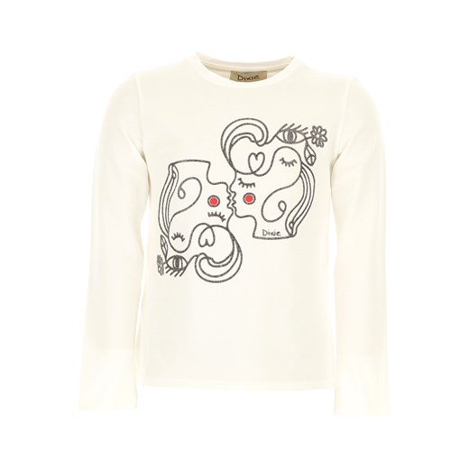 Dixie Koszulka Dziecięca dla Dziewczynek, biały, Bawełna, 2019, L S XL XXL Dixie XXL RAFFAELLO NETWORK
