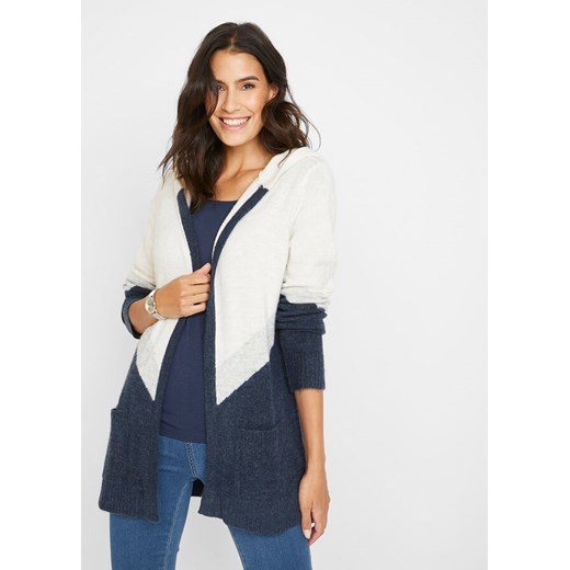 Sweter bez zapięcia we wzór "colour-blocking" | bonprix Bonprix 44/46 bonprix