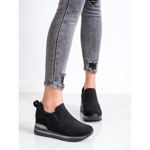 Buty sportowe damskie CzasNaButy sneakersy płaskie jesienne bez wzorów