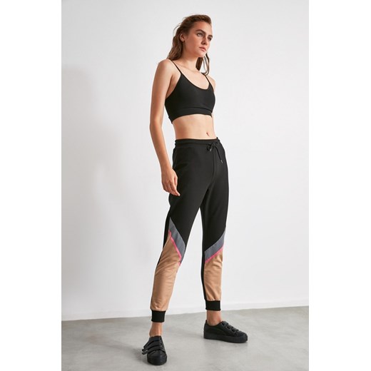 Trendyol Brown Reflector Detailed Basic Jogger Knitted Tracksuit bottom Trendyol XS Factcool