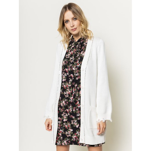 Pinko Kardigan Pescecane PE 20 BLK01 1G14QU Y632 Biały Oversize Pinko XS wyprzedaż MODIVO