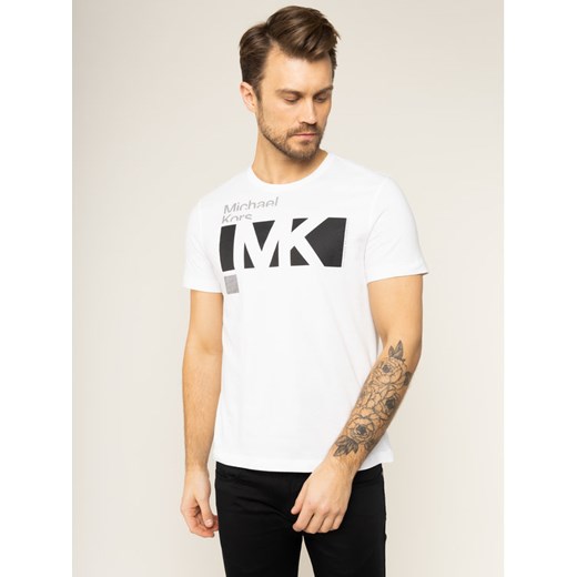 MICHAEL Michael Kors T-Shirt Crew Neck Logo CR95J4BFV4 Biały Regular Fit Michael Michael Kors L okazja MODIVO