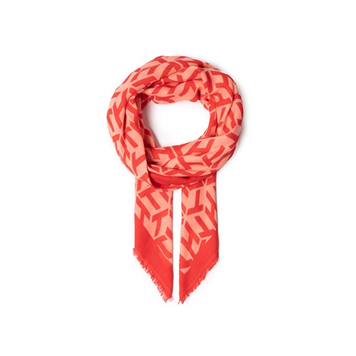 TOMMY HILFIGER Chusta Maxi Monogram Scarf AW0AW07908 Czerwony Tommy Hilfiger 00 promocja MODIVO
