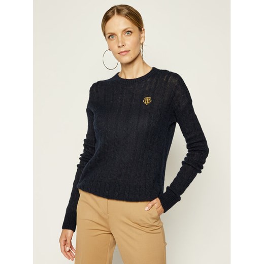 TOMMY HILFIGER Sweter Th Essentia WW0WW25569 Granatowy Regular Fit Tommy Hilfiger S okazyjna cena MODIVO