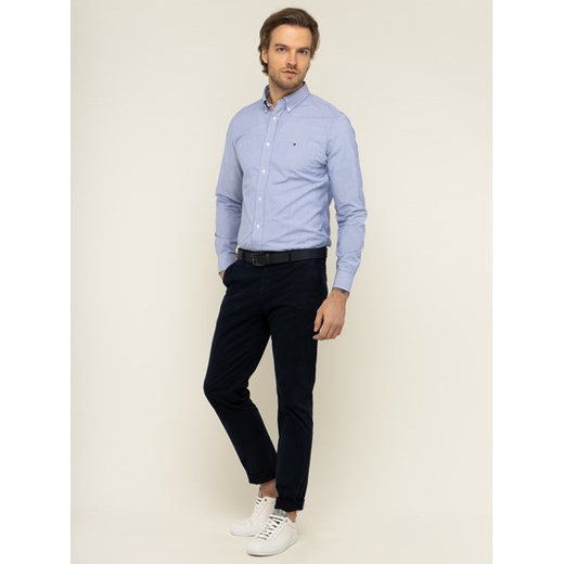 TOMMY HILFIGER Koszula Natural Soft Poplin Stripe MW0MW12674 Niebieski Regular Fit Tommy Hilfiger XXL MODIVO okazja