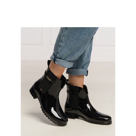 Kalosze damskie Tommy Hilfiger casual bez zapięcia