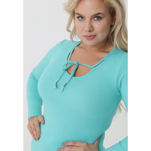 Miętowa Bluzka Not Far From XL/XXL wyprzedaż Born2be Odzież