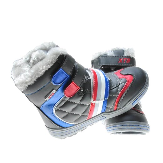 Zimowe dziecięce trampki z ociepleniem Szare /G9-3 6874 S272/ Pantofelek24 36 wyprzedaż pantofelek24.pl