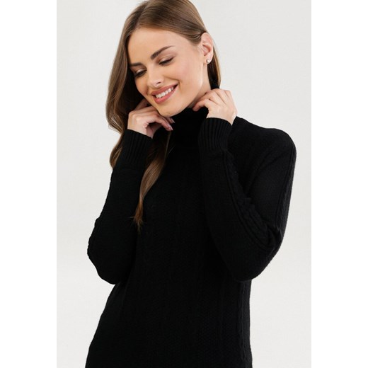 Czarny Golf Qinira M/L Born2be Odzież