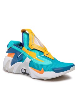 Buty sportowe damskie Nike huarache sznurowane niebieskie na płaskiej podeszwie