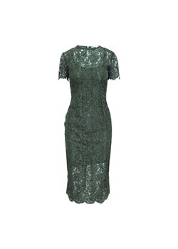 Sukienka Diane Von Furstenberg Vintage maxi koronkowa w serek z krótkim rękawem
