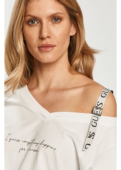 Bluzka damska Guess z dzianiny z okrągłym dekoltem