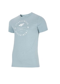T-shirt męski niebieski 4F z krótkim rękawem