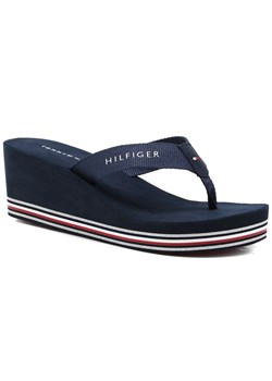 Klapki damskie Tommy Hilfiger w paski casual z gumy